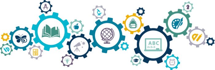 Poster Grafiksymbole für das Bildungswesen