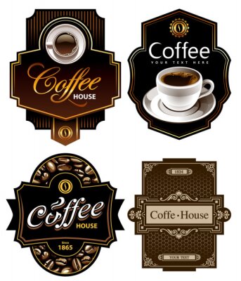 Grafische Motive mit Kaffee