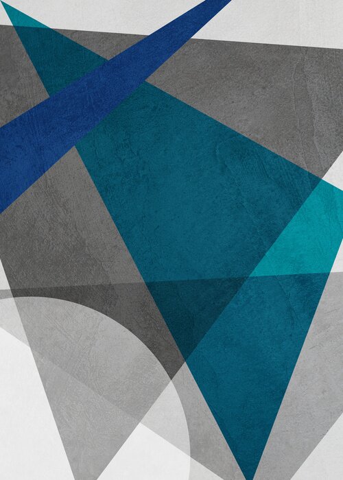 Poster Grau und blau