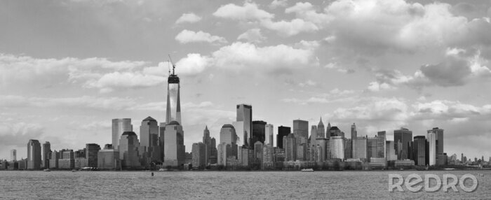 Poster Graue Landschaft mit Manhattan