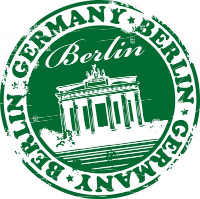 Grün-Briefmarke mit dem Namen Berlin