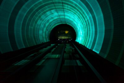 Grüner Neon-Tunnel 3D