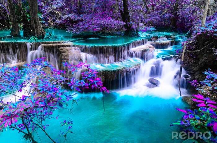 Poster Grüner Wasserfall