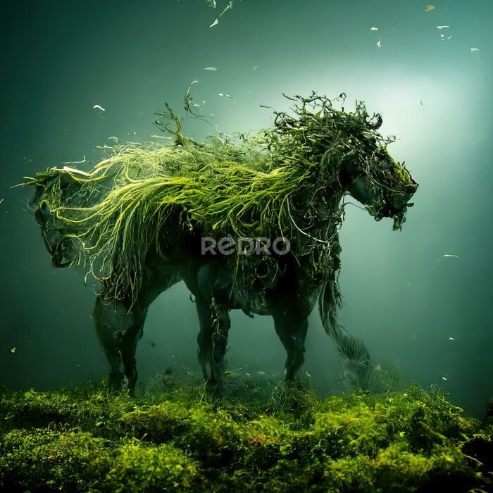 Poster Grünes U-Boot-Pferd