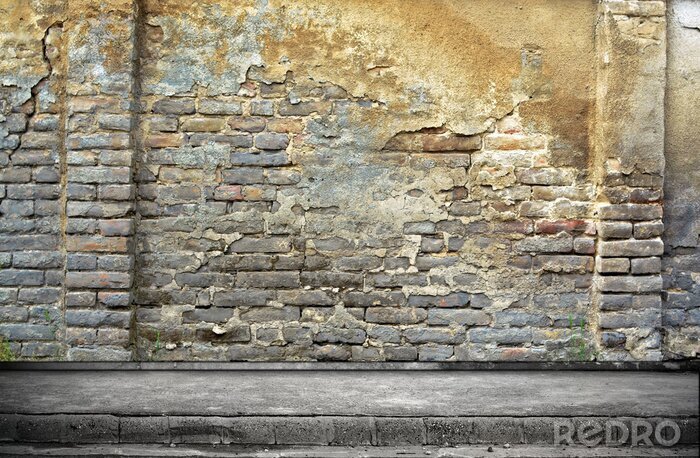 Poster Grunge-Wand-Straße. Digital-Hintergrund für den Studiofotografen.