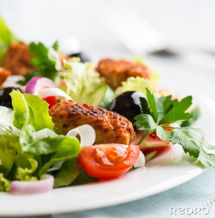 Poster Hähnchensalat