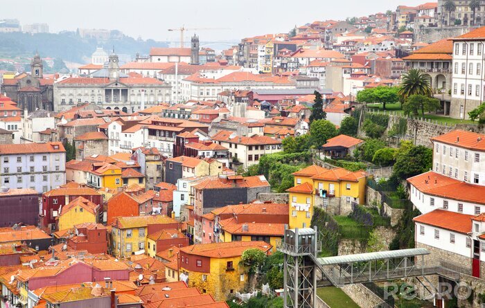 Poster Häuser im Hafenstadt