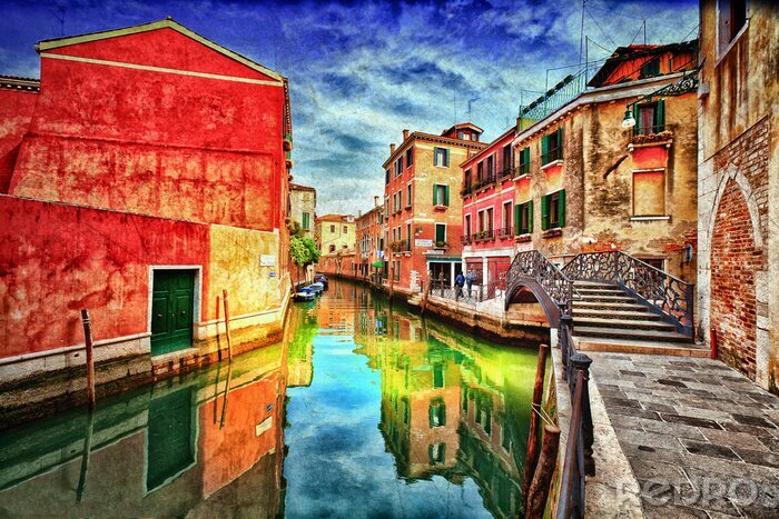 Poster Häuser in Venedig wie gemalt