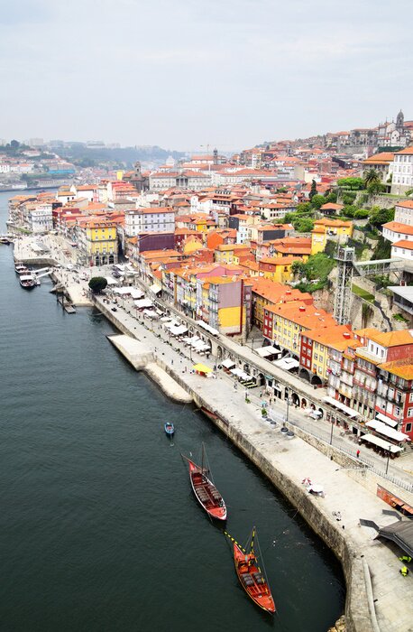 Poster Hafen mit Schiffen