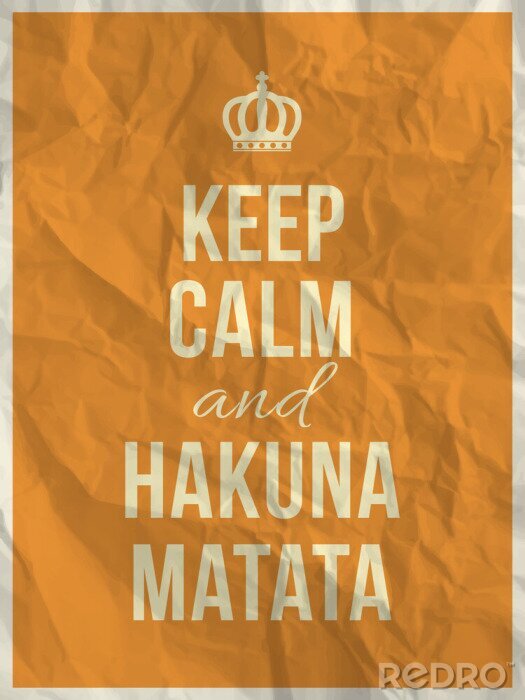 Poster Hakuna Matata Zitat auf Papier