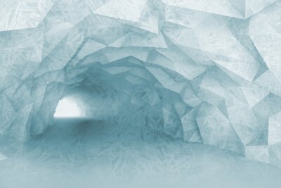 Halbrunder Tunnel im Eis