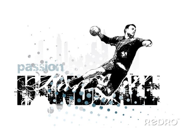 Poster Handballspieler