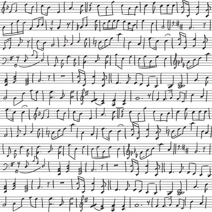 Poster handgeschriebenen Noten