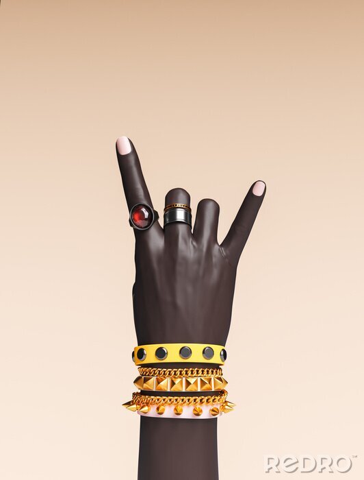 Poster Handgesten Punk und Rock