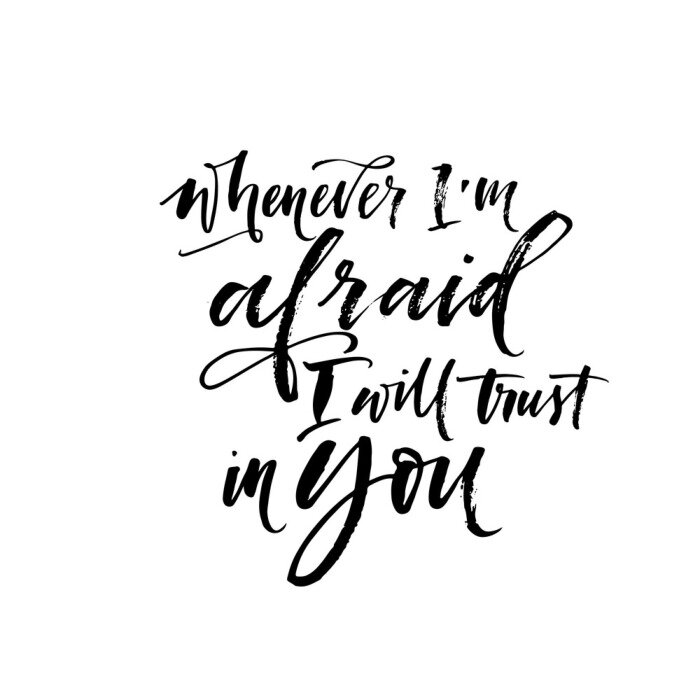 Poster Handschriftliche schwarze Aufschrift über Vertrauen