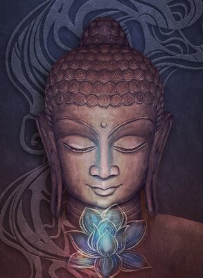 Sticker Head Smiling Buddha