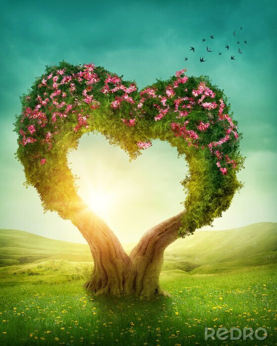 Poster Heart shaped Baum