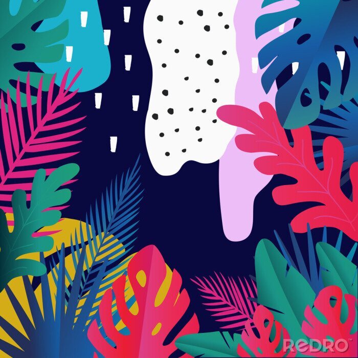 Poster Heller Dschungel mit modernem Design