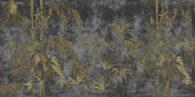 Hellgrüne Blätter auf dunklem Hintergrund