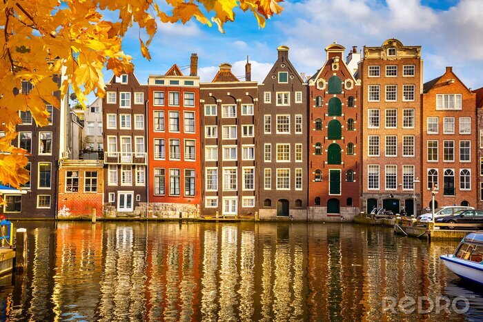 Poster Herbstliches Wetter in Amsterdam