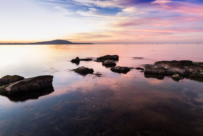 Poster Himmel als Spiegelung im Meer