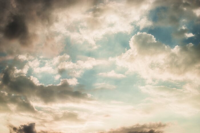 Poster Himmel mit grauen Wolken