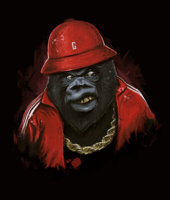 Poster Hip-Hop-Gorilla