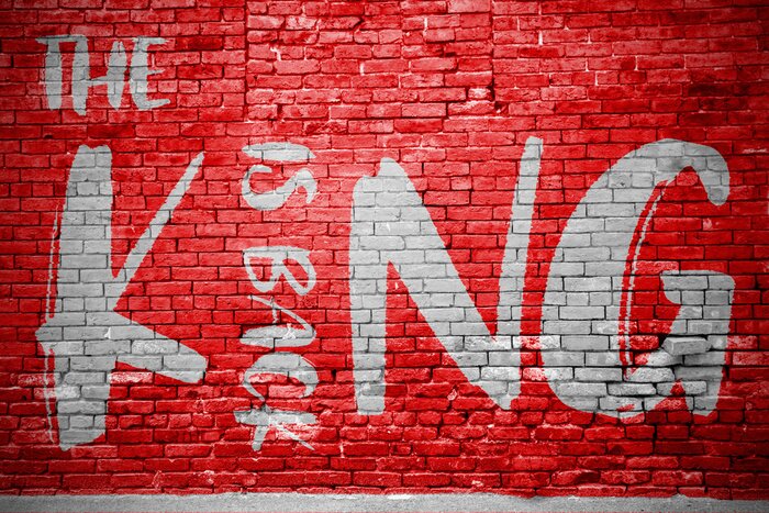 Poster Hip-Hop-Graffiti auf Ziegelsteinen