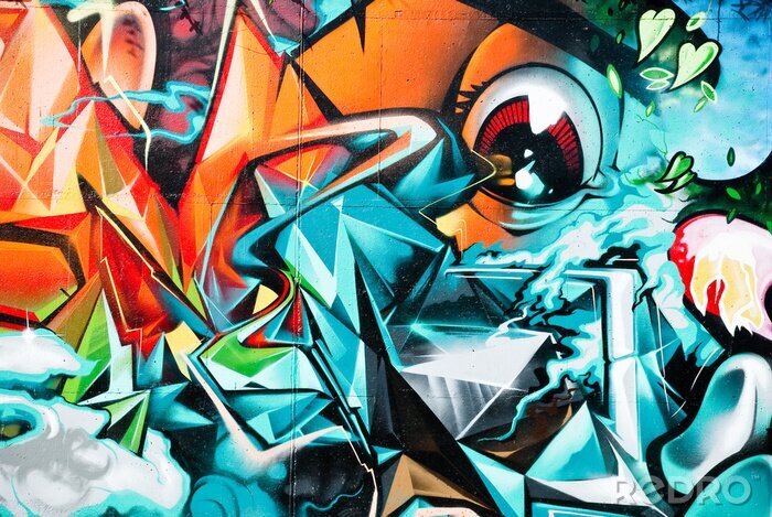 Poster Hip-Hop Graffiti in der Stadt