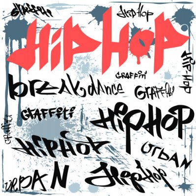 Poster Hip-Hop-Graffiti mehrdimensional