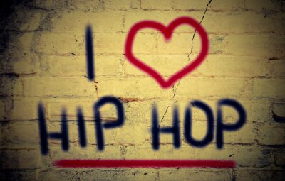 Poster Hip-Hop-Graffiti mit Herz