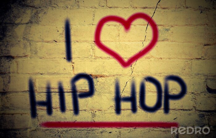 Poster Hip-Hop-Graffiti mit Herz