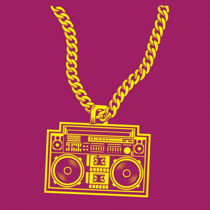 Poster Hip-Hop-Kette mit Radio