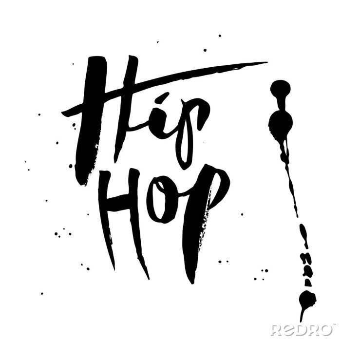 Poster Hip-Hop-Tintenschriftzug