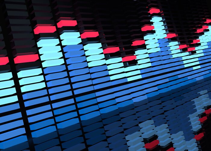 Poster Hip-Hop und der Klang-Equalizer