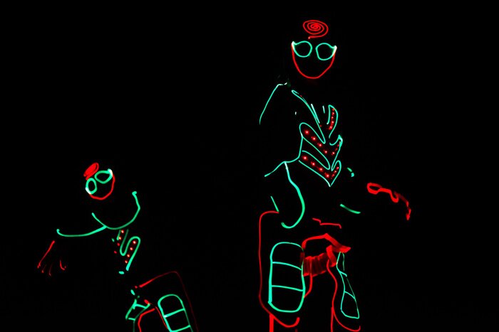 Poster Hip-Hop und LED-Tänzer