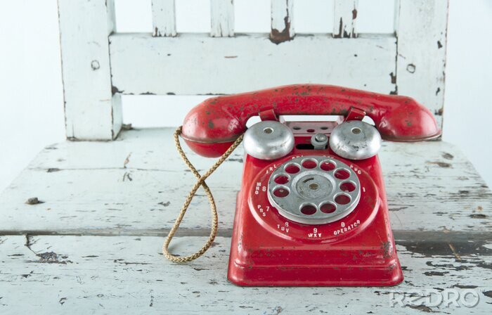 Poster historisches rotes Telefon