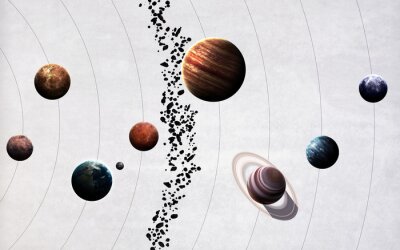 Hochauflösende Bilder präsentieren Planeten des Sonnensystems. Diese Bildelemente von der NASA