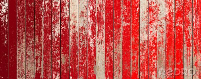 Poster Holz Vintage abgehende rote Farbe