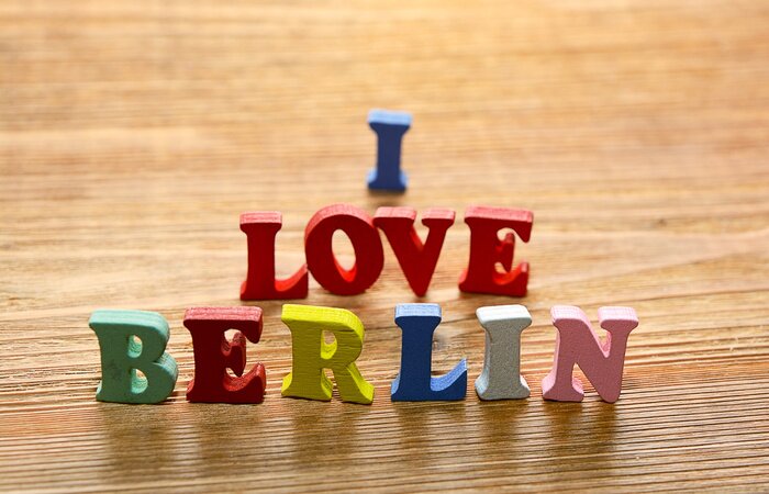 Poster I love Berlin Beschriftung