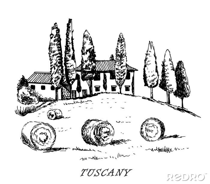 Poster Idyllische Landschaft der Toskana
