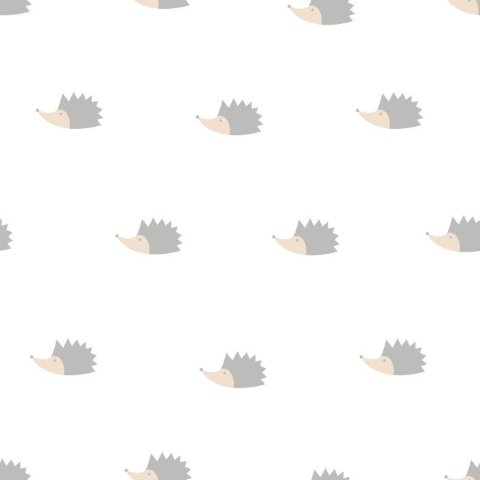 Poster Igel auf weißem Hintergrund