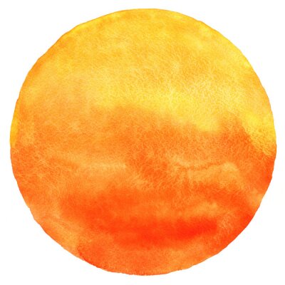 Poster Illustration der großen untergehenden Sonne