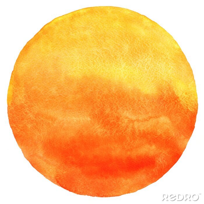 Poster Illustration der großen untergehenden Sonne