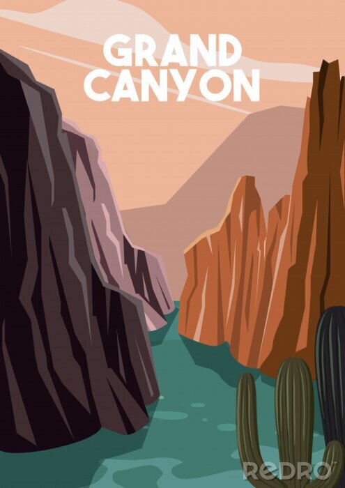 Poster Illustration des Grand Canyon