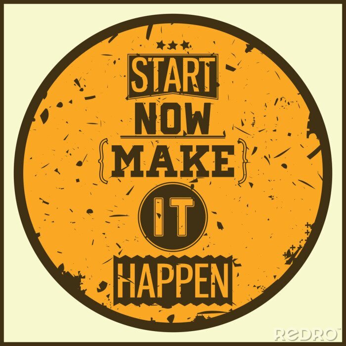 Poster Illustration im Grunge-Stil mit Aufschrift