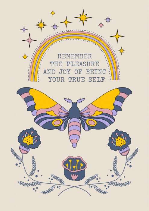 Poster Illustration inspiriert von den 90er Jahren