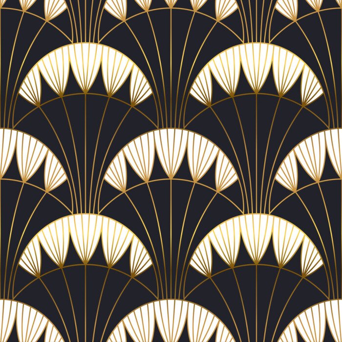 Poster Im Art-Déco-Stil klassisches Muster