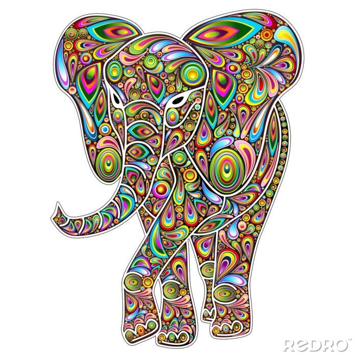 Poster Indischer Elefant Pop Art