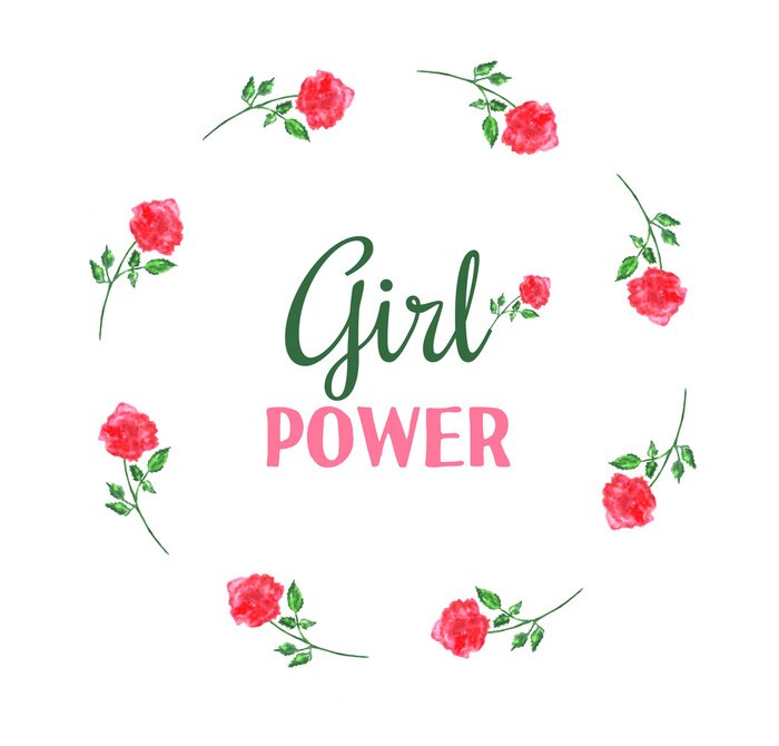 Poster Inschrift in einem Kreis aus Rosen